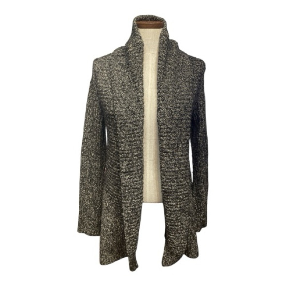 Kenzie Pretty Long Brown Open Cardigan, Size L